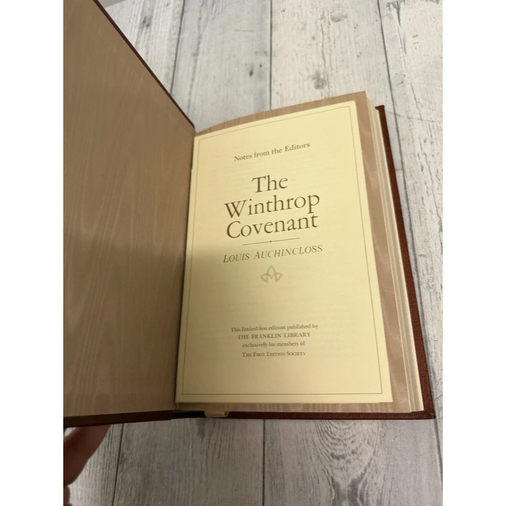 THE WINTHROP COVENANT The Franklin Library Leather 1st Edition Society Slipcover